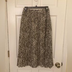 a new day Leopard Print Midi Skirt